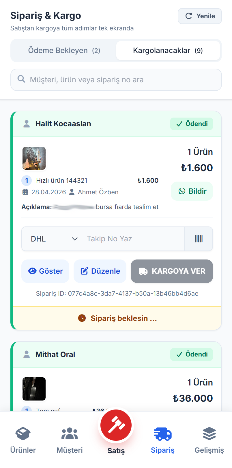 Sipariş